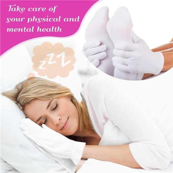 White Cotton Gloves XL Moisturizing Gloves for Dry Hands Eczema Hand Spa Jewelry - Picture 6 of 8